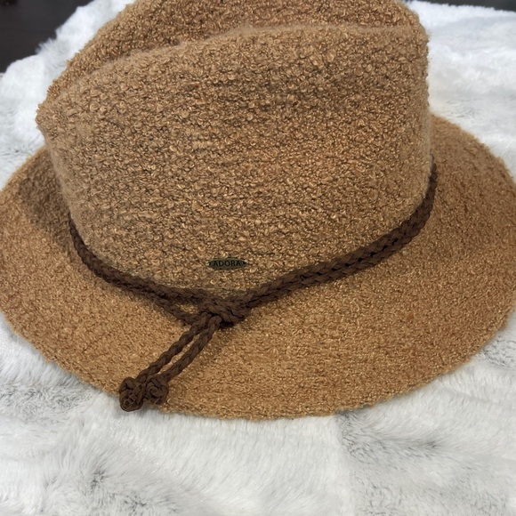 Adora Cozy Tan Fedora Hat - Picture 3 of 6